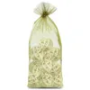 Organzabeutel 15 x 33 cm - olivgrün Mittlere Beutel 15x33 cm