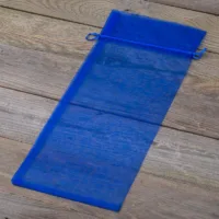 Organzabeutel 16 x 37 cm - blau Garten und Zimmerpflanzen
