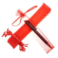 Organzabeutel 3,5 x 19 cm - rot Kleine Beutel 3,5x19cm