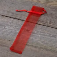 Organzabeutel 3,5 x 19 cm - rot Valentinstag