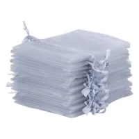 Organzabeutel 40 x 55 cm - silber Obstbeutel