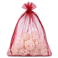 Organzabeutel 40 x 55 cm - dunkelrot Große Beutel 40x55 cm