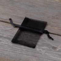 Organzabeutel 5 x 7 cm - schwarz Lavendel und Trockenduftmischung