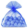 Organzabeutel 6 x 8 cm - blau Blaue Beutel