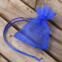 Organzabeutel 7 x 9 cm (SDB) - blau Blaue Beutel