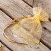 Organzabeutel 7 x 9 cm (SDB) - gold Kleine Beutel 7x9 cm