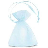Organzabeutel 7 x 9 cm (SDB) - himmelblau Himmelblau Beutel