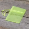 Organzabeutel 7 x 9 cm (SDB) - neongrün Lavendel und Trockenduftmischung