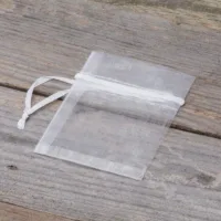 Organzabeutel 7 x 9 cm (SDB) - weiß Weiße Beutel