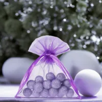 Organzabeutel 8 x 10 cm - dunkelviolett Hochzeitbeutel