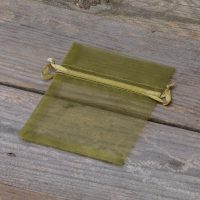 Organzabeutel 8 x 10 cm - olivgrün Lavendel und Trockenduftmischung