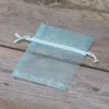 Organzabeutel 8 x 10 cm - himmelblau Lavendel und Trockenduftmischung