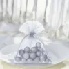 Organzabeutel 8 x 10 cm - silber Kleine Beutel 8x10 cm