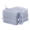 Organzabeutel 8 x 10 cm - silber Lavendel und Trockenduftmischung