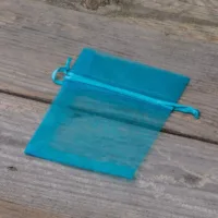 Organzabeutel 8 x 10 cm - türkis Für Kinder