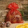 Organzabeutel 8 x 10 cm - Weihnachten Organzasäckchen