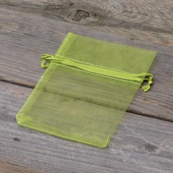 Organzabeutel 9 x 12 cm - grün Lavendel und Trockenduftmischung