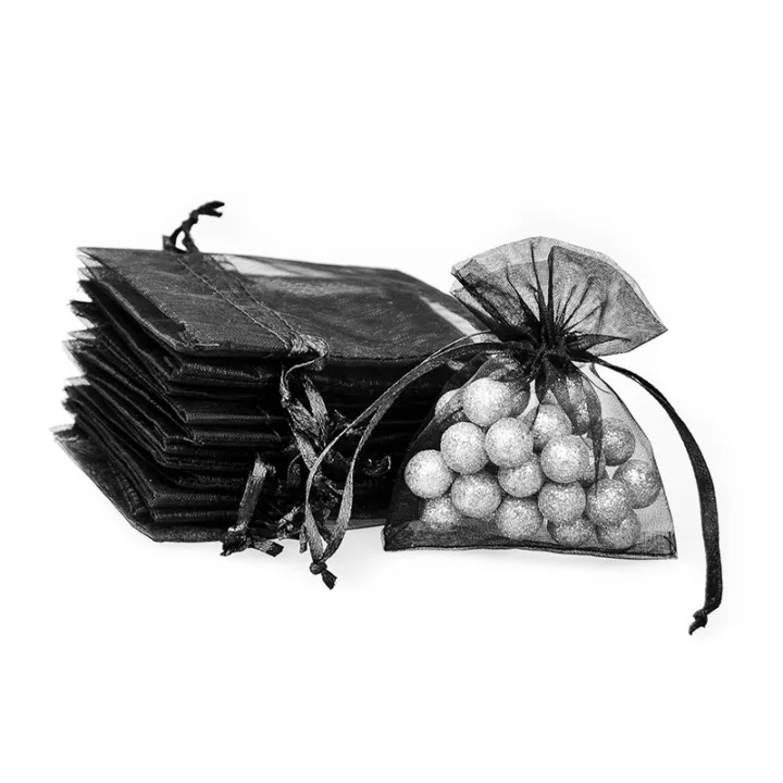 Organzabeutel 9 x 12 cm - schwarz Kleine Beutel