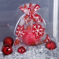 Organzabeutel mit Druck 10 x 13 cm - Weihnachten / 1 Gelegenheit Beutel