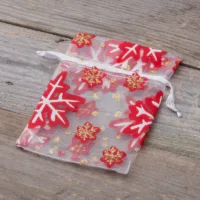 Organzabeutel mit Druck 10 x 13 cm - Weihnachten / 1 Alle Produkte