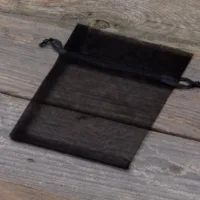 Organzabeutel 11 x 14 cm - schwarz Lavendel und Trockenduftmischung