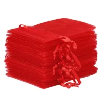 Organzabeutel 18 x 24 cm - rot Valentinstag