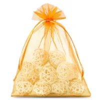 Organzasäcke 22 x 30 cm - orange Orangefarbene Beutel