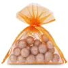 Organzabeutel 9 x 12 cm - orange Orangefarbene Beutel
