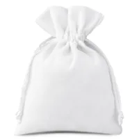 Samtbeutel 10 x 13 cm - weiß Samtbeutel