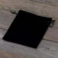 Samtbeutel 12 x 15 cm - schwarz Samtbeutel