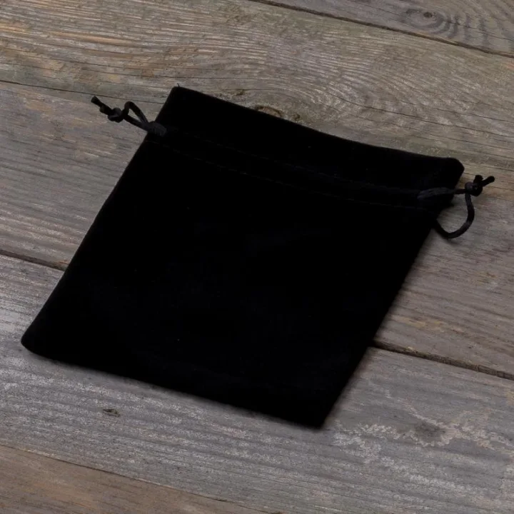 Samtbeutel 12 x 15 cm - schwarz Samtbeutel