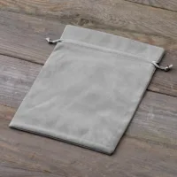 Samtbeutel 12 x 15 cm - silber Taufe