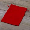 Samtbeutel 15 x 20 cm - rot Weihnachtsbeutel