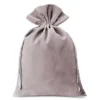 Samtbeutel 26 x 35 cm - silber Große Beutel 26x35 cm