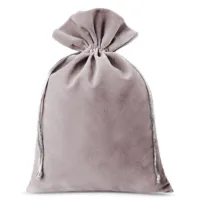Samtbeutel 26 x 35 cm - silber Große Beutel 26x35 cm