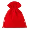 Samtbeutel 8 x 10 cm - rot Hochzeitbeutel