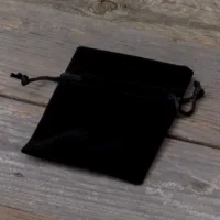 Samtbeutel 8 x 10 cm - schwarz Schwarze Beutel
