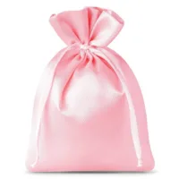 Satinsäckchen 10 x 13 cm - hellrosa Rosa Beutel