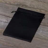 Satinsäckchen 15 x 20 cm - schwarz Schwarze Beutel