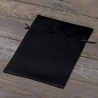 Satinsäckchen 18 x 24 cm - schwarz Schwarze Beutel
