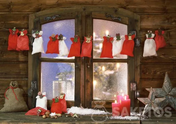 Adventskalender aus Stoffbeuteln an Sie erinnern