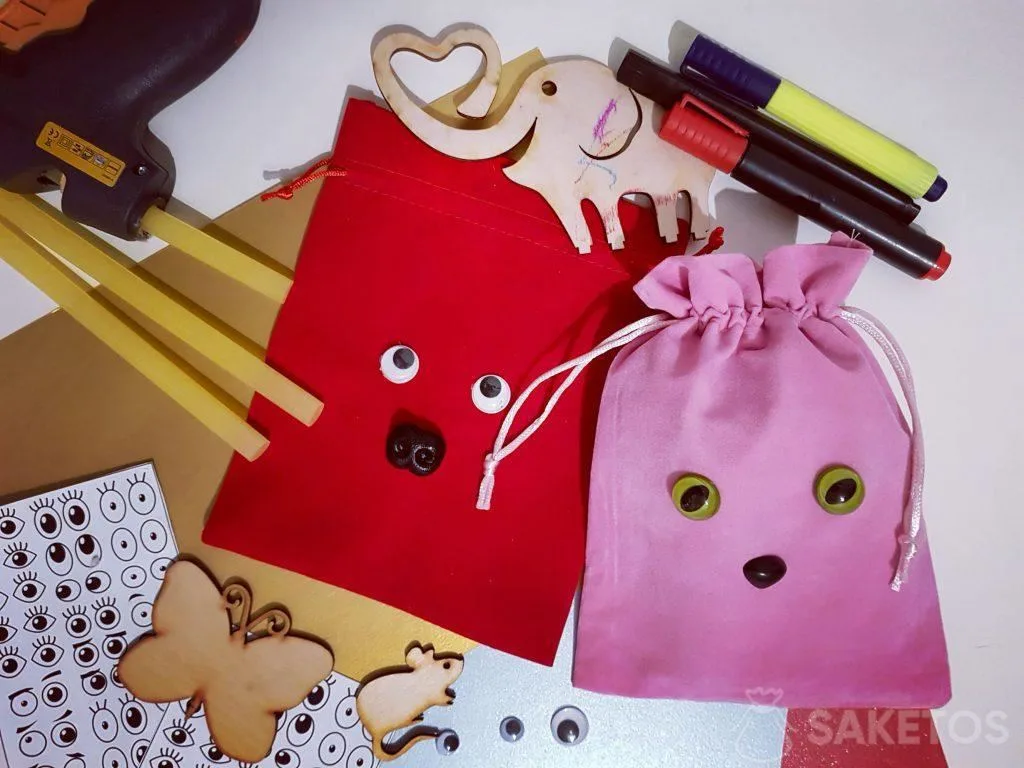 DIY Veloursbeutel-Deko