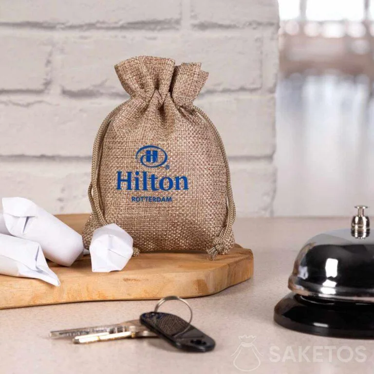 Ökologische Verpackungen für Hotels - Beutel mit Logo