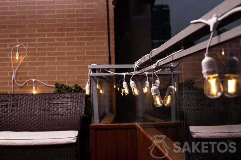 Lichtergirlande für den Balkon