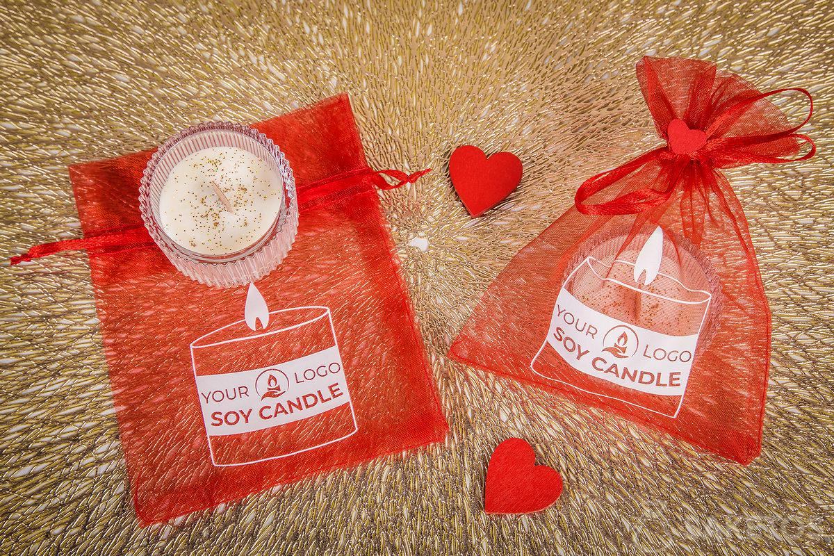 Organza-Beutel mit Platz für Ihr Logo
