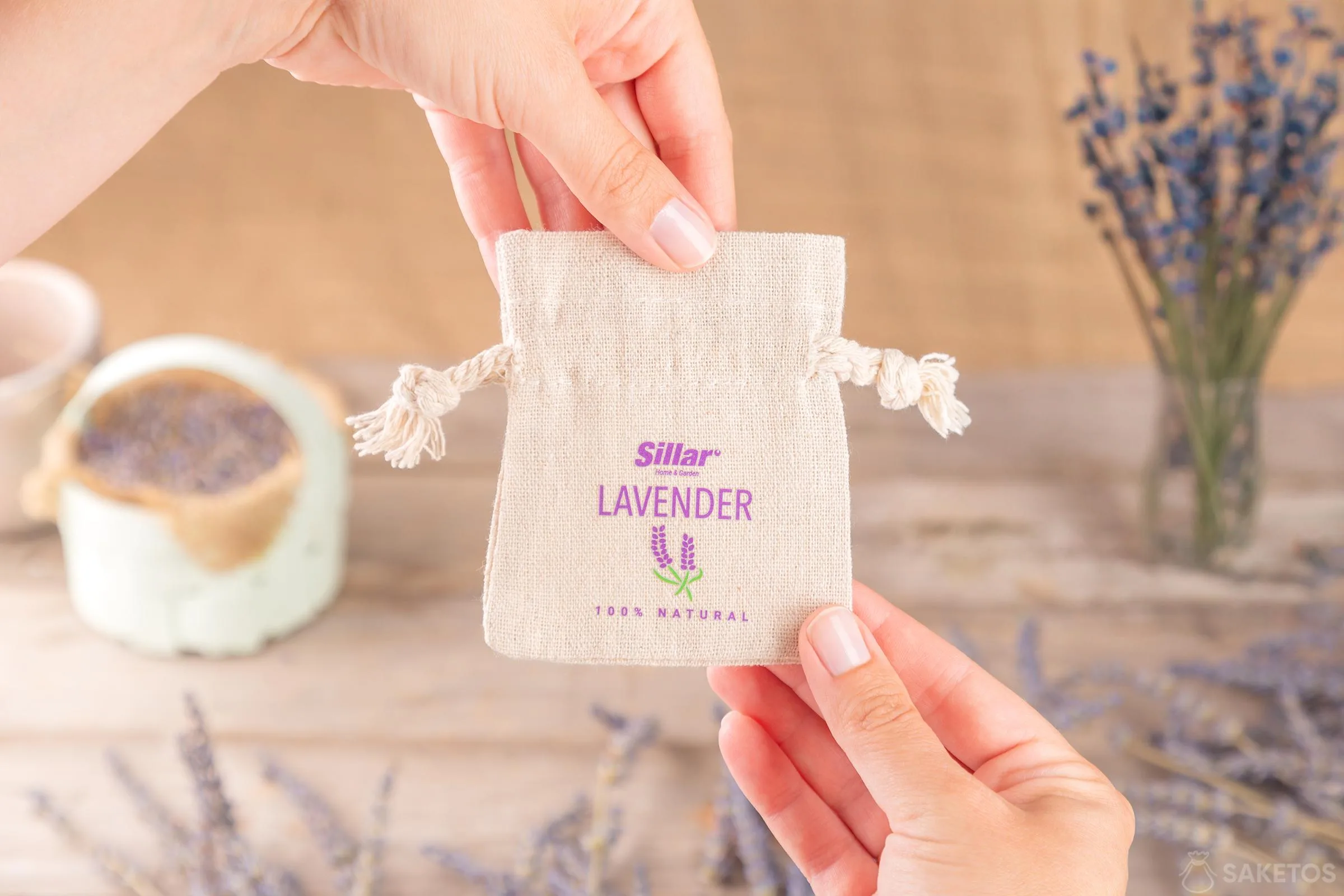 Leinensack mit Firmenlogo-Druck