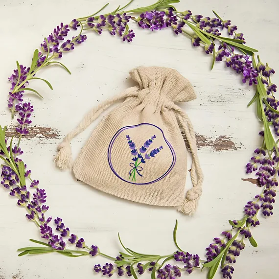 Leinensäckchen mit Lavendeldruck – Großhandel & Hersteller B2B