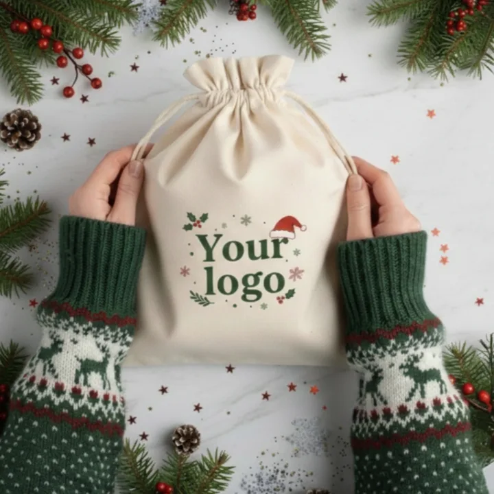 Weihnachtsbeutel mit Logo