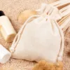 Baumwollsäckchen mit Kordelzug - natürliche Verpackung für kleine Produkte