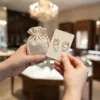 leinen säckchen als verpackung für schmuck und ohrringe